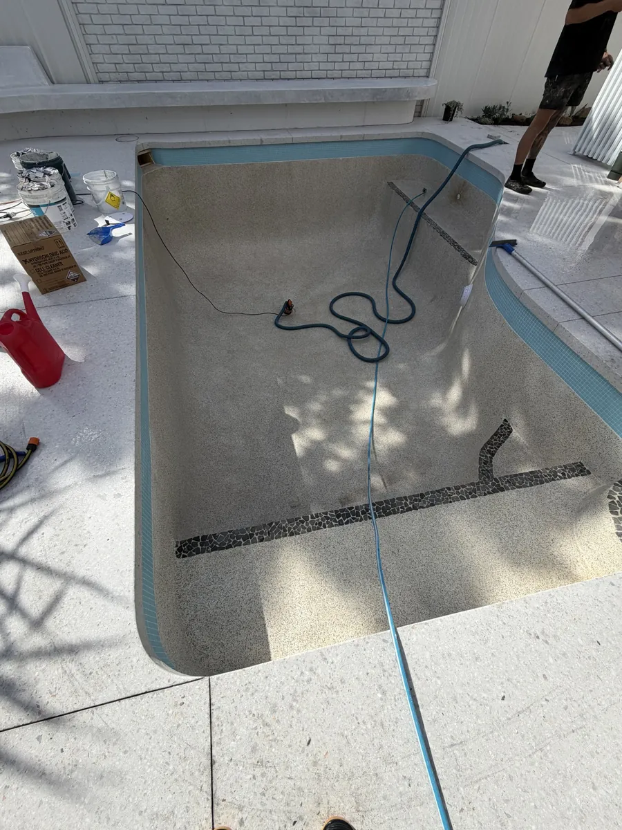 Pool being cleaned by Deep Blue on the Gold Coast