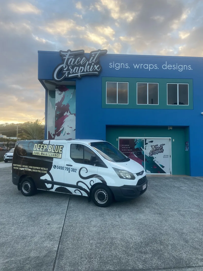 The Deep Blue Pool Maintenance van on the Gold Coast